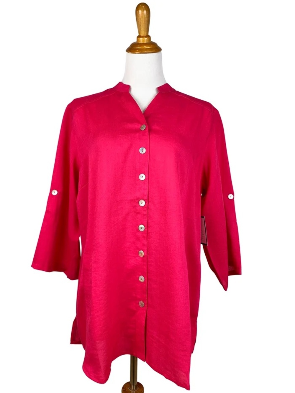 Fridaze pink linen blouse-no iron